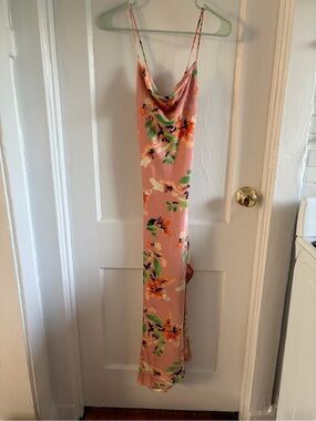 Astr Pink Floral Maxi Dress
